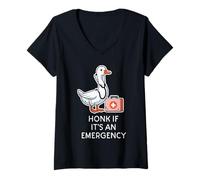Femme Goose Nurse Honk If Emergency Funny ER Scrub Top Homme Femme T-Shirt avec Col en V