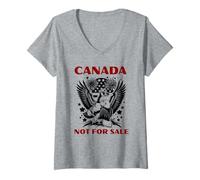 Femme Goose vs Eagle Canada Pas à Vendre T-Shirt avec Col en V