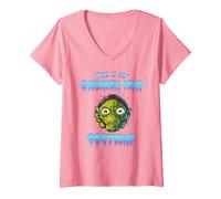 Femme Goosebumps This is My Shrunken Head Costume Pop Art Style T-Shirt avec Col en V