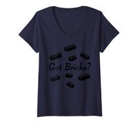 Femme Got Bricks Block Building Brick Builder pour Enfants T-Shirt avec Col en V