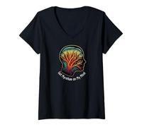 Femme Got Mycelium on My Mind Fungi Art T-Shirt avec Col en V