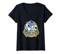 Femme Gourd Rack Ready Hirondelle Noire Observation colonie T-Shirt avec Col en V