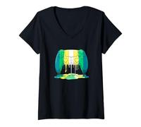 Femme Goutte de Peinture Non Binaire Boy Flag Controller - Gamers T-Shirt avec Col en V