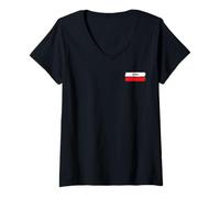 Femme GR4 Trail Marker Atlantique aux Alpes Randonnée Longue Distance T-Shirt avec Col en V