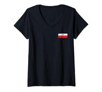 Femme GR5 Marqueur de Sentier européen pour Parcours de randonnée Longue Distance T-Shirt avec Col en V