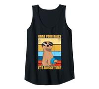 Femme Grab Your Balls It's Bocce Time Joueur de Bocce pétanque Bocce Débardeur