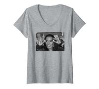 Femme Grace Jones, chanteuse jamaïcaine, Mannequin, Actrice, 1987 T-Shirt avec Col en V