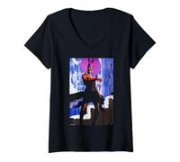 Femme Grace Jones Live Phoenix Legends Party par Andy Willsher T-Shirt avec Col en V