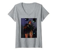 Femme Grace Jones Slave to The Rhythm Singer, en Direct d'Andy Willsher T-Shirt avec Col en V