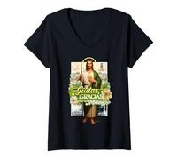 Femme Gracias por el milagro Imposible, San Judas Tadeo T-Shirt avec Col en V