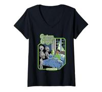 Femme Graham and The Greys Alien UFO Retro Funny Adult Humor T-Shirt avec Col en V