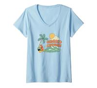 Femme Grand Cayman Souvenir des îles Cayman Grand Cayman T-Shirt avec Col en V