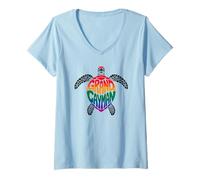 Femme Grand Cayman Souvenir des îles Cayman Grand Cayman T-Shirt avec Col en V