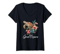 Femme Grand Cayman Souvenir des îles Cayman Grand Cayman T-Shirt avec Col en V