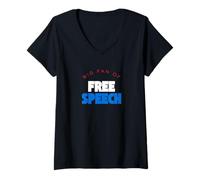Femme Grand Fan DE LA Libre Parole T-Shirt avec Col en V