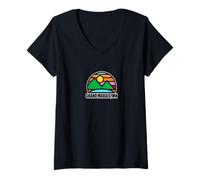 Femme Grand Marais Souvenir des Vacances du Minnesota T-Shirt avec Col en V