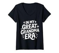 Femme Grand-mère à l'époque de Mon arrière-Grand-mère T-Shirt avec Col en V