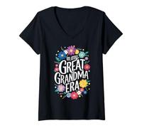 Femme Grand-mère à l'époque de Mon arrière-Grand-mère T-Shirt avec Col en V