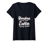 Femme Grand-mère est Mon nom Euchre est Mon Jeu T-Shirt avec Col en V