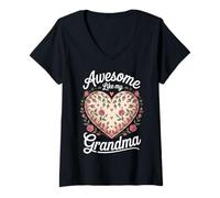 Femme Grand-mère géniale comme ma Grand-mère T-Shirt avec Col en V
