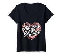 Femme Grand-mère géniale comme Mon Grand-père T-Shirt avec Col en V