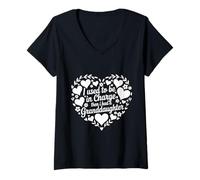 Femme Grand-mère, j'étais Responsable, Puis J'Ai EU Une Petite-Fille T-Shirt avec Col en V