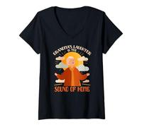 Femme Grandmas Laughter is The Sound of Home T-Shirt avec Col en V