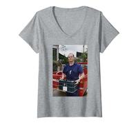 Femme Grant Mitchell Ross Kemp sur le plateau Eastenders T-Shirt avec Col en V