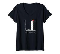 Femme Graphique à Barres de Noël - Mathématiques drôles Nerdy Geek Holiday T-Shirt avec Col en V