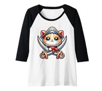 Femme Graphique Chat Pirate Chaton Parler Comme Un Pirate Day Manche Raglan