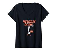 Femme Graphique Coral Pick Up The Call en Couleur Corail T-Shirt avec Col en V