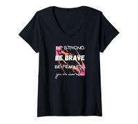 Femme Graphique des Affirmations encourageantes pour Une Croissance Positive T-Shirt avec Col en V