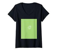 Femme Graphique d'été botanique Tournesol T-Shirt avec Col en V