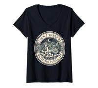 Femme Graphique I Don't Wanna Be Where The People are Mermaid T-Shirt avec Col en V