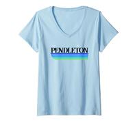 Femme Graphique rétro Pendleton Oregon - Pendleton Or CV29X T-Shirt avec Col en V