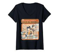 Femme Graphique Vintage du Sarcasme Scientifique du Manque de Conscience de soi T-Shirt avec Col en V