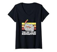 Femme Graphisme Amusant de Hamster trop Gros pour être kidnappé T-Shirt avec Col en V