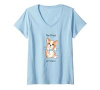 Femme Graphisme Amusant pour Un Amoureux des Chiens trop fatigué pour Tendus Ballerina T-Shirt avec Col en V