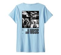 Femme Graphisme Music Lover Collage Jazz Rock Pop Blues 2026 T-Shirt avec Col en V