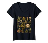 Femme Graphisme Naturel Vintage du désert de Cactus du sud-Ouest T-Shirt avec Col en V