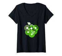 Femme Graphisme vert Green For The Record V2 T-Shirt avec Col en V