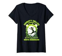 Femme Gravity Called I FORWARDED to URDHVA DHANURASANA T-Shirt avec Col en V