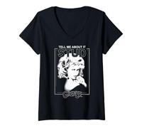Femme Grease Sandy Valentine's Day Tell Me About It Stud T-Shirt avec Col en V