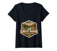 Femme Great Basin National Park Souvenir Nevada Randonnée Randonnée T-Shirt avec Col en V