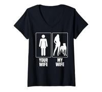 Femme Great Dane Apparel - Design drôle de Grands Maris T-Shirt avec Col en V