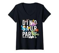 Femme Great Dinosaurs Wild Animal Tyrannosaurus T Rex Dinosaur T-Shirt avec Col en V