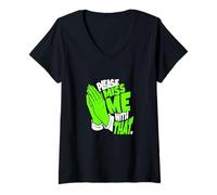 Femme Green Not Me, Merci Green Graphic T-Shirt avec Col en V