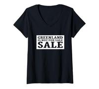 Femme Greenland is Not for Sale T-Shirt avec Col en V