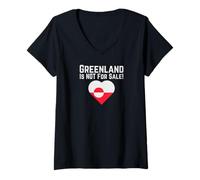 Femme Greenland is Not for Sales Flag Politics Tops & Accessoires T-Shirt avec Col en V