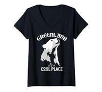 Femme Greenland It's A Cool Place T-Shirt avec Col en V